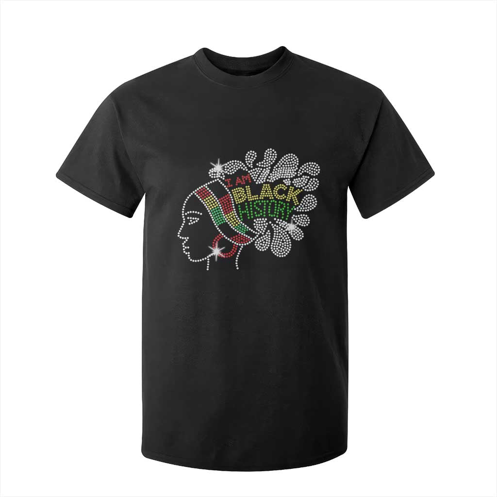I Am Black History T Shirt For Kid Black Girl Sparkling Bling TS02 Black Print Your Wear