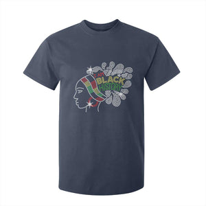 I Am Black History T Shirt For Kid Black Girl Sparkling Bling TS02 Navy Print Your Wear