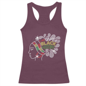 I Am Black History Racerback Tank Top Black Girl Sparkling Bling TS02 Maroon Print Your Wear