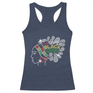 I Am Black History Racerback Tank Top Black Girl Sparkling Bling TS02 Navy Print Your Wear