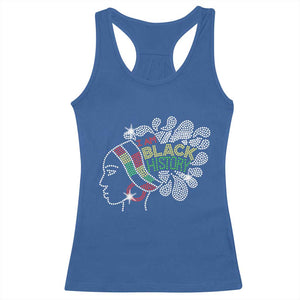 I Am Black History Racerback Tank Top Black Girl Sparkling Bling TS02 Royal Blue Print Your Wear