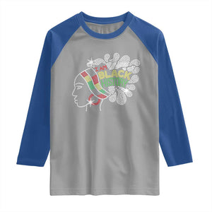 I Am Black History Raglan Shirt Black Girl Sparkling Bling TS02 Sport Gray Royal Print Your Wear