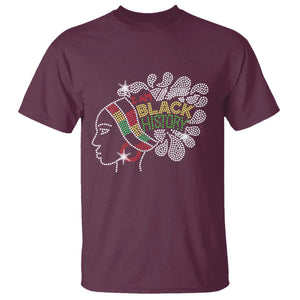 I Am Black History T Shirt Black Girl Sparkling Bling TS02 Maroon Print Your Wear