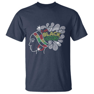 I Am Black History T Shirt Black Girl Sparkling Bling TS02 Navy Print Your Wear