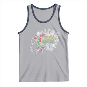 I Am Black History Tank Top Black Girl Sparkling Bling TS02 Athletic Heather Navy Print Your Wear