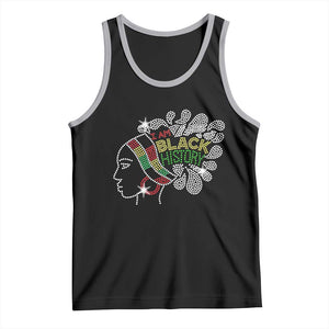 I Am Black History Tank Top Black Girl Sparkling Bling TS02 Black Athletic Heather Print Your Wear