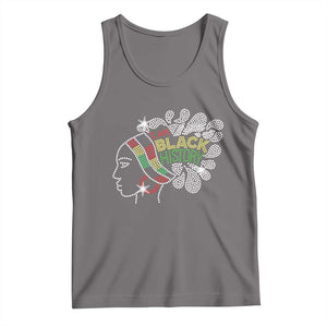 I Am Black History Tank Top Black Girl Sparkling Bling TS02 Deep Heather Print Your Wear