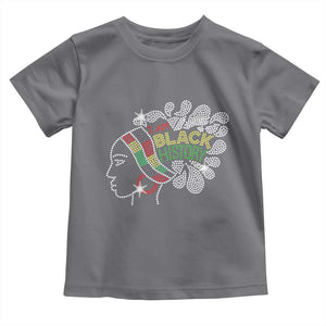 I Am Black History Toddler T Shirt Black Girl Sparkling Bling TS02 Charcoal Print Your Wear