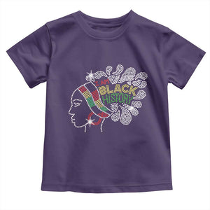 I Am Black History Toddler T Shirt Black Girl Sparkling Bling TS02 Purple Print Your Wear