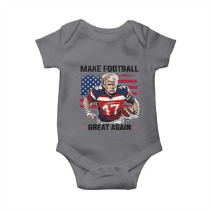 Make American Football Great Again Baby Onesie Funny Trump US Flag Vintage TS02 Charcoal Print Your Wear