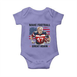 Make American Football Great Again Baby Onesie Funny Trump US Flag Vintage TS02 Violet Print Your Wear
