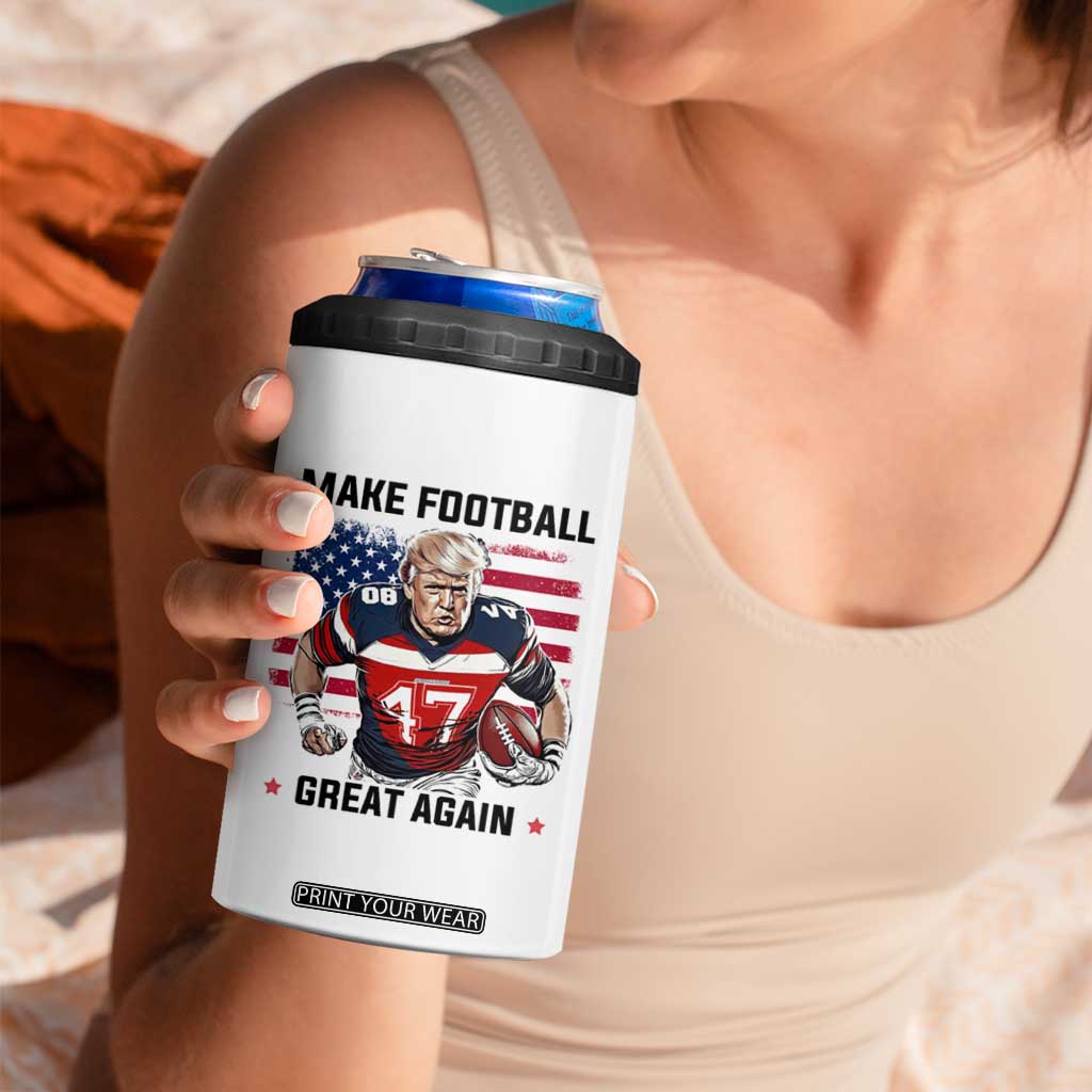 Make American Football Great Again 4 in 1 Can Cooler Tumbler Funny Trump US Flag Vintage TS02 Print Your Wear