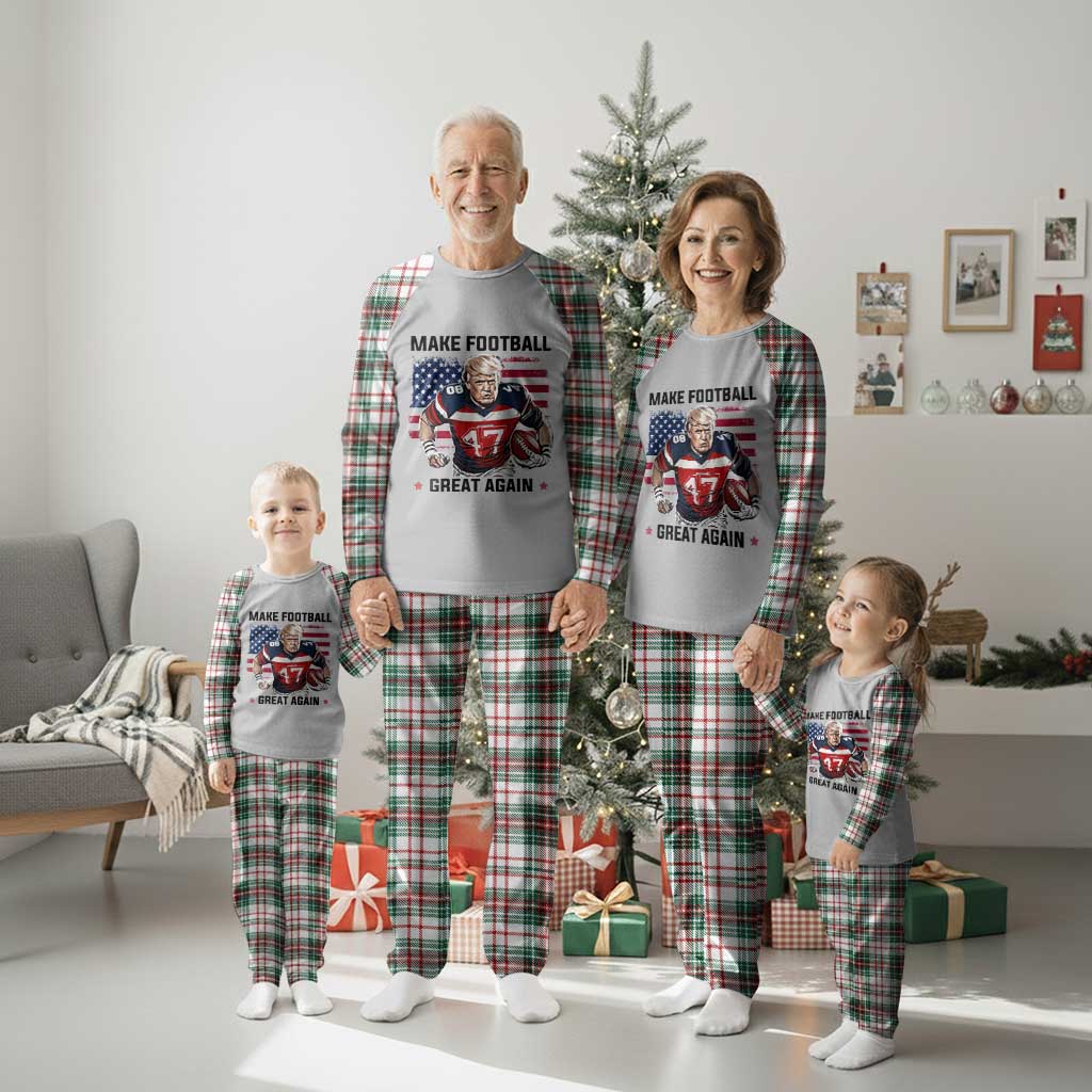 Make American Football Great Again Plaid Pajama Set Funny Trump US Flag Vintage TS02 Christmas Plaid Print Your Wear