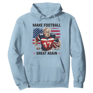 Make American Football Great Again Hoodie Funny Trump US Flag Vintage TS02 Light Blue Print Your Wear