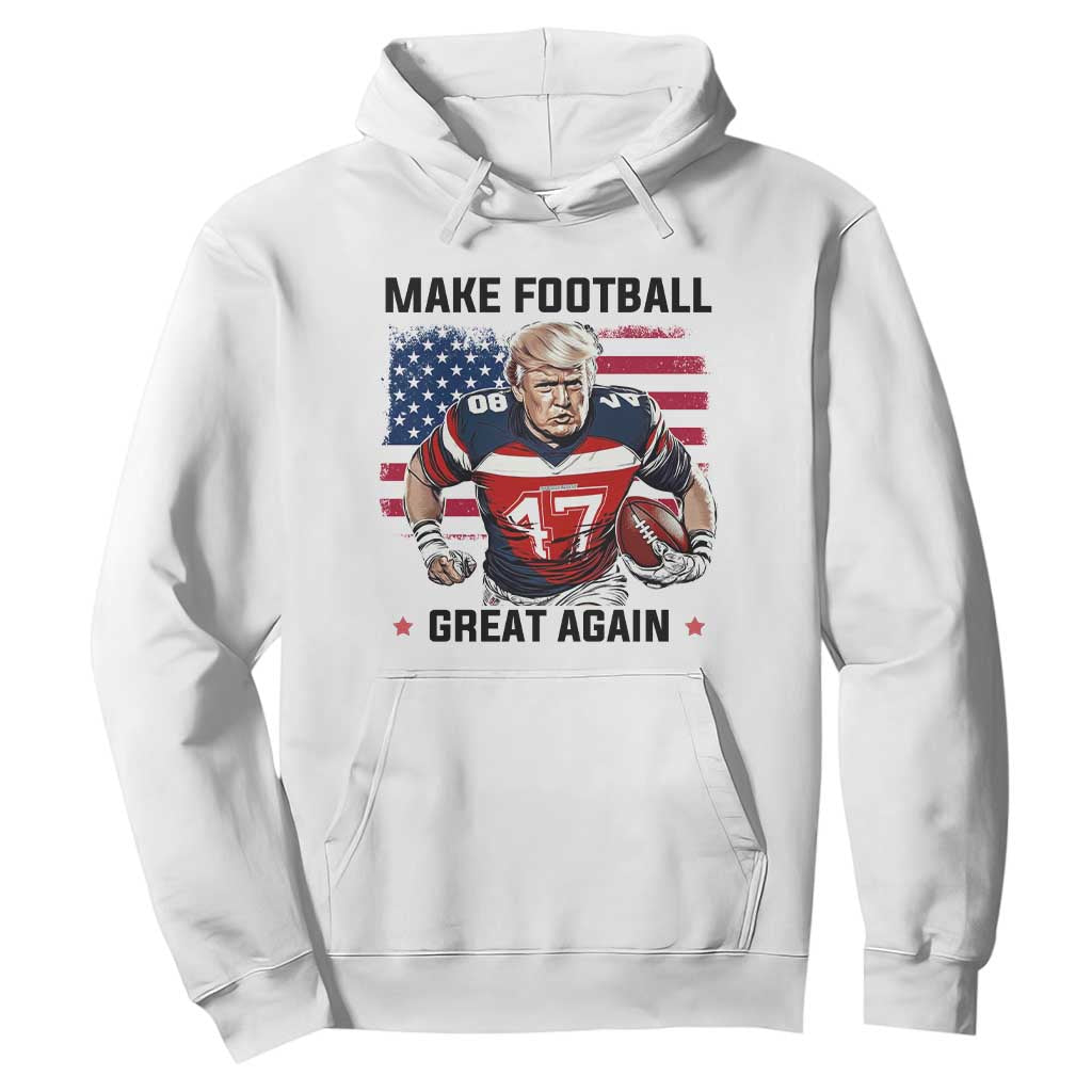 Make American Football Great Again Hoodie Funny Trump US Flag Vintage TS02 White Print Your Wear