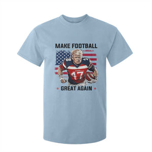 Make American Football Great Again T Shirt For Kid Funny Trump US Flag Vintage TS02 Light Blue Print Your Wear