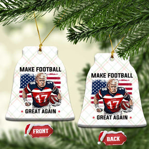 Make American Football Great Again Ceramic Ornament Funny Trump US Flag Vintage TS02 Print Your Wear