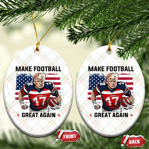Make American Football Great Again Ceramic Ornament Funny Trump US Flag Vintage TS02 Print Your Wear