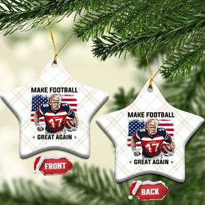 Make American Football Great Again Ceramic Ornament Funny Trump US Flag Vintage TS02 Print Your Wear