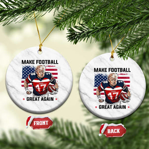 Make American Football Great Again Ceramic Ornament Funny Trump US Flag Vintage TS02 1pc White Marble Print Your Wear
