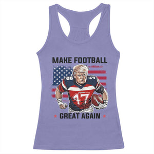 Make American Football Great Again Racerback Tank Top Funny Trump US Flag Vintage TS02 Violet Print Your Wear