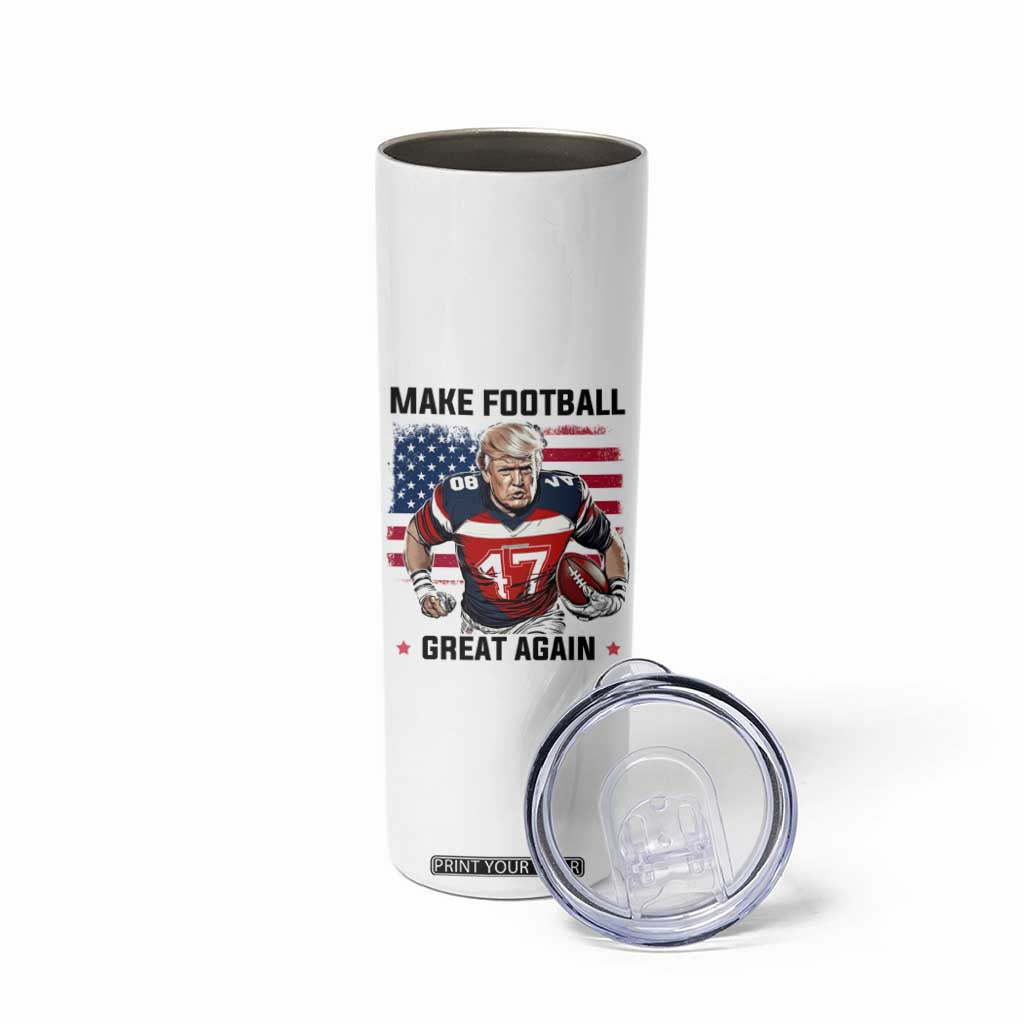 Make American Football Great Again Skinny Tumbler Funny Trump US Flag Vintage TS02 Print Your Wear