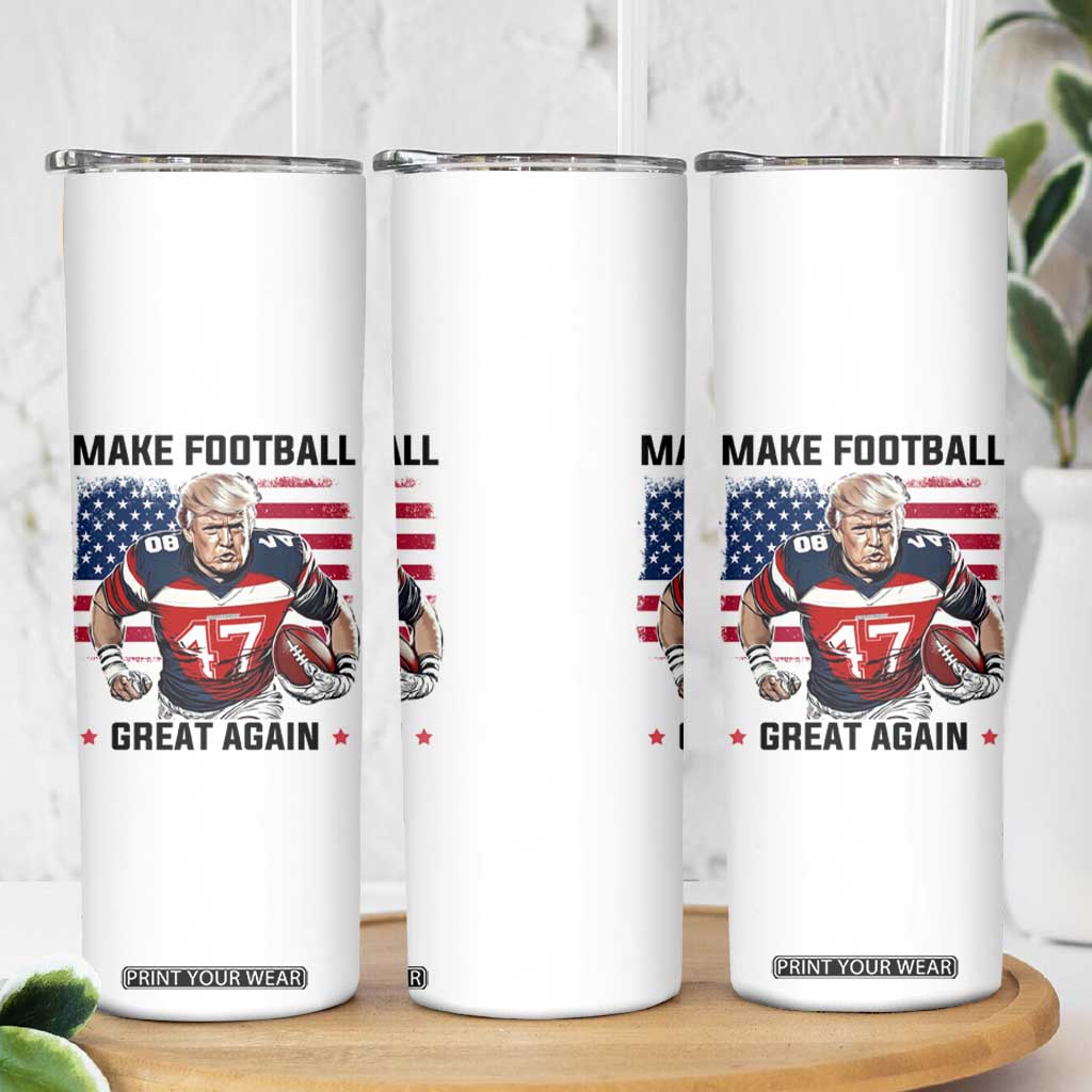 Make American Football Great Again Skinny Tumbler Funny Trump US Flag Vintage TS02 Print Your Wear