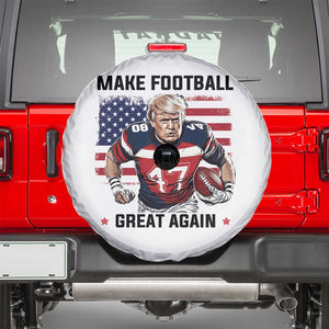 Make American Football Great Again Spare Tire Cover Funny Trump US Flag Vintage TS02 White Print Your Wear