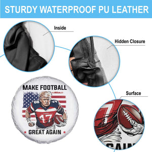 Make American Football Great Again Spare Tire Cover Funny Trump US Flag Vintage TS02 Print Your Wear