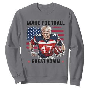 Make American Football Great Again Sweatshirt Funny Trump US Flag Vintage TS02 Charcoal Print Your Wear