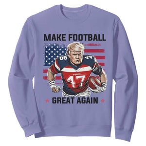 Make American Football Great Again Sweatshirt Funny Trump US Flag Vintage TS02 Violet Print Your Wear