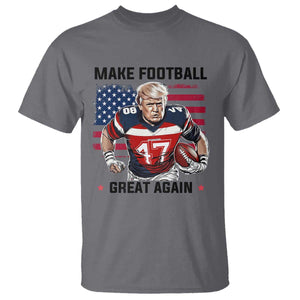 Make American Football Great Again T Shirt Funny Trump US Flag Vintage TS02 Charcoal Print Your Wear