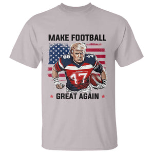 Make American Football Great Again T Shirt Funny Trump US Flag Vintage TS02 Ice Gray Print Your Wear