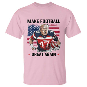Make American Football Great Again T Shirt Funny Trump US Flag Vintage TS02 Light Pink Print Your Wear