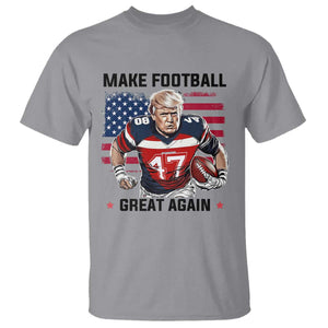 Make American Football Great Again T Shirt Funny Trump US Flag Vintage TS02 Sport Gray Print Your Wear