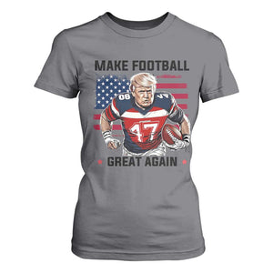 Make American Football Great Again T Shirt For Women Funny Trump US Flag Vintage TS02 Charcoal Print Your Wear