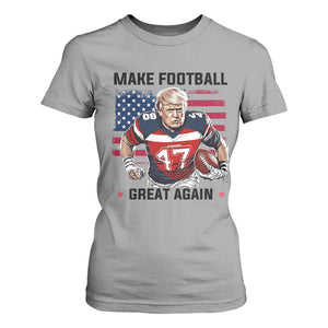 Make American Football Great Again T Shirt For Women Funny Trump US Flag Vintage TS02 Sport Gray Print Your Wear