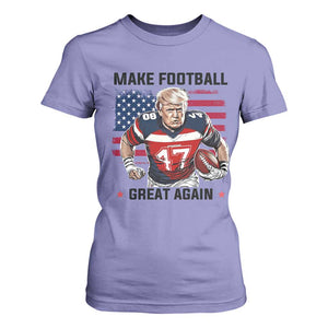 Make American Football Great Again T Shirt For Women Funny Trump US Flag Vintage TS02 Violet Print Your Wear