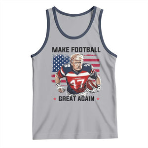 Make American Football Great Again Tank Top Funny Trump US Flag Vintage TS02 Athletic Heather Navy Print Your Wear