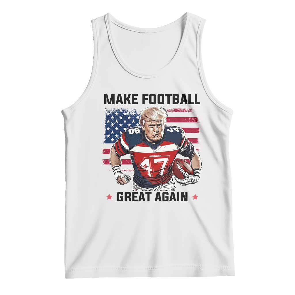 Make American Football Great Again Tank Top Funny Trump US Flag Vintage TS02 White Print Your Wear