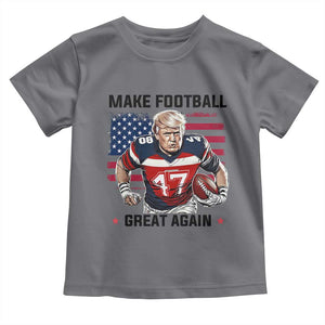 Make American Football Great Again Toddler T Shirt Funny Trump US Flag Vintage TS02 Charcoal Print Your Wear