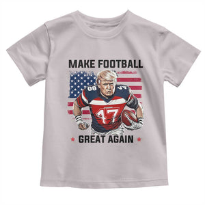 Make American Football Great Again Toddler T Shirt Funny Trump US Flag Vintage TS02 Ice Gray Print Your Wear