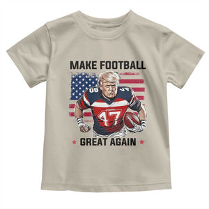Make American Football Great Again Toddler T Shirt Funny Trump US Flag Vintage TS02 Sand Print Your Wear