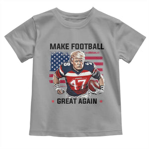 Make American Football Great Again Toddler T Shirt Funny Trump US Flag Vintage TS02 Sport Gray Print Your Wear