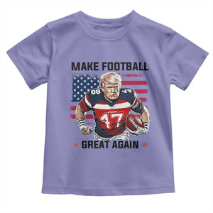 Make American Football Great Again Toddler T Shirt Funny Trump US Flag Vintage TS02 Violet Print Your Wear