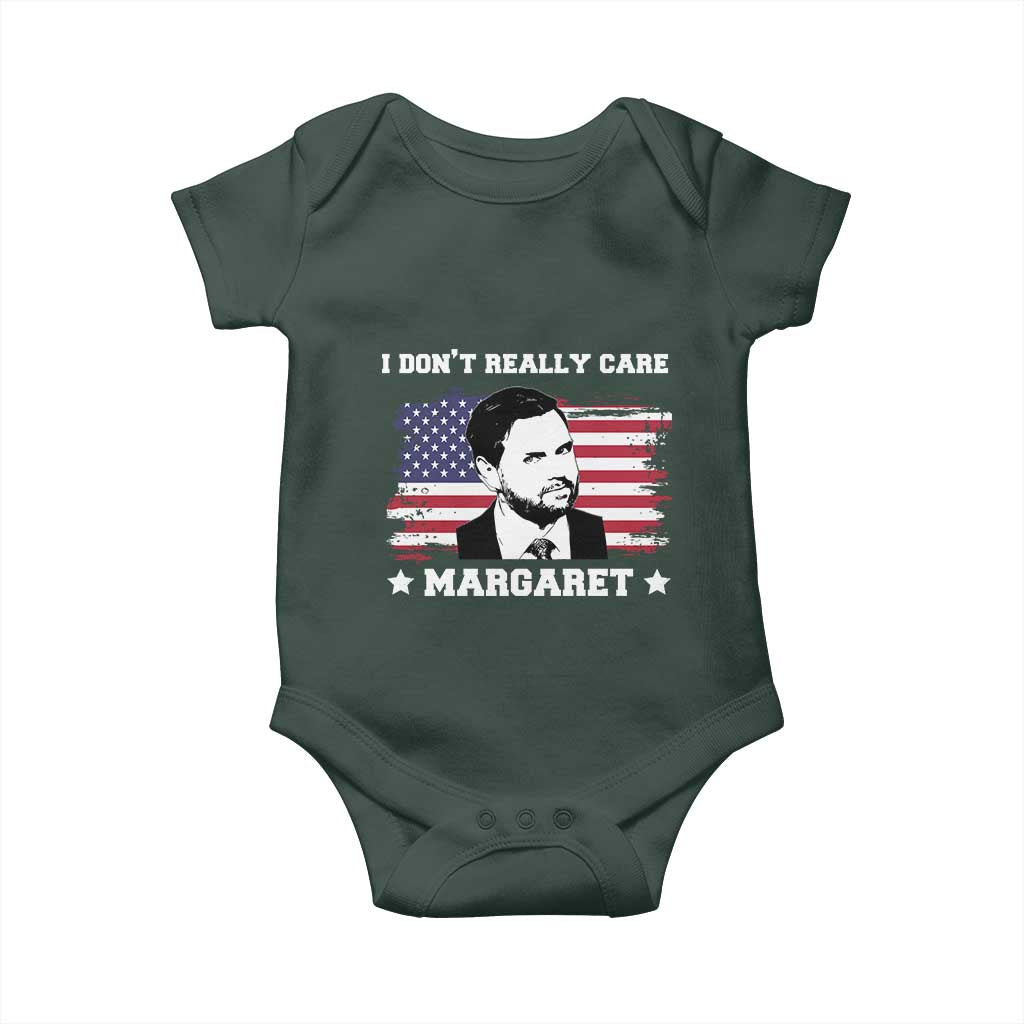 Funny JD Vance Baby Onesie I Don't Really Care Margaret American Flag TS02 Print Your Wear