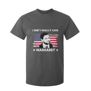 Funny JD Vance T Shirt For Kid I Don't Really Care Margaret American Flag TS02 Dark Heather Print Your Wear