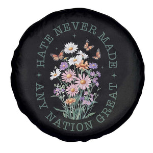 Hate Never Made Any Nation Great Spare Tire Cover Botanical Floral Butterflies Retro TS02 Print Your Wear