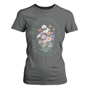 Hate Never Made Any Nation Great T Shirt For Women Botanical Floral Butterflies Retro TS02 Dark Heather Print Your Wear