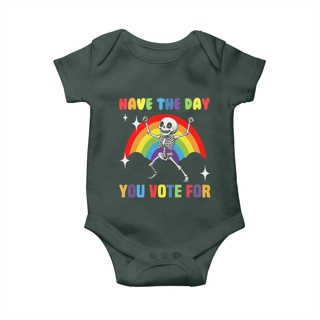 Sarcastic Skeleton Baby Onesie Have The Day You Voted For TS02 Print Your Wear